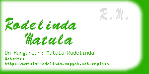 rodelinda matula business card